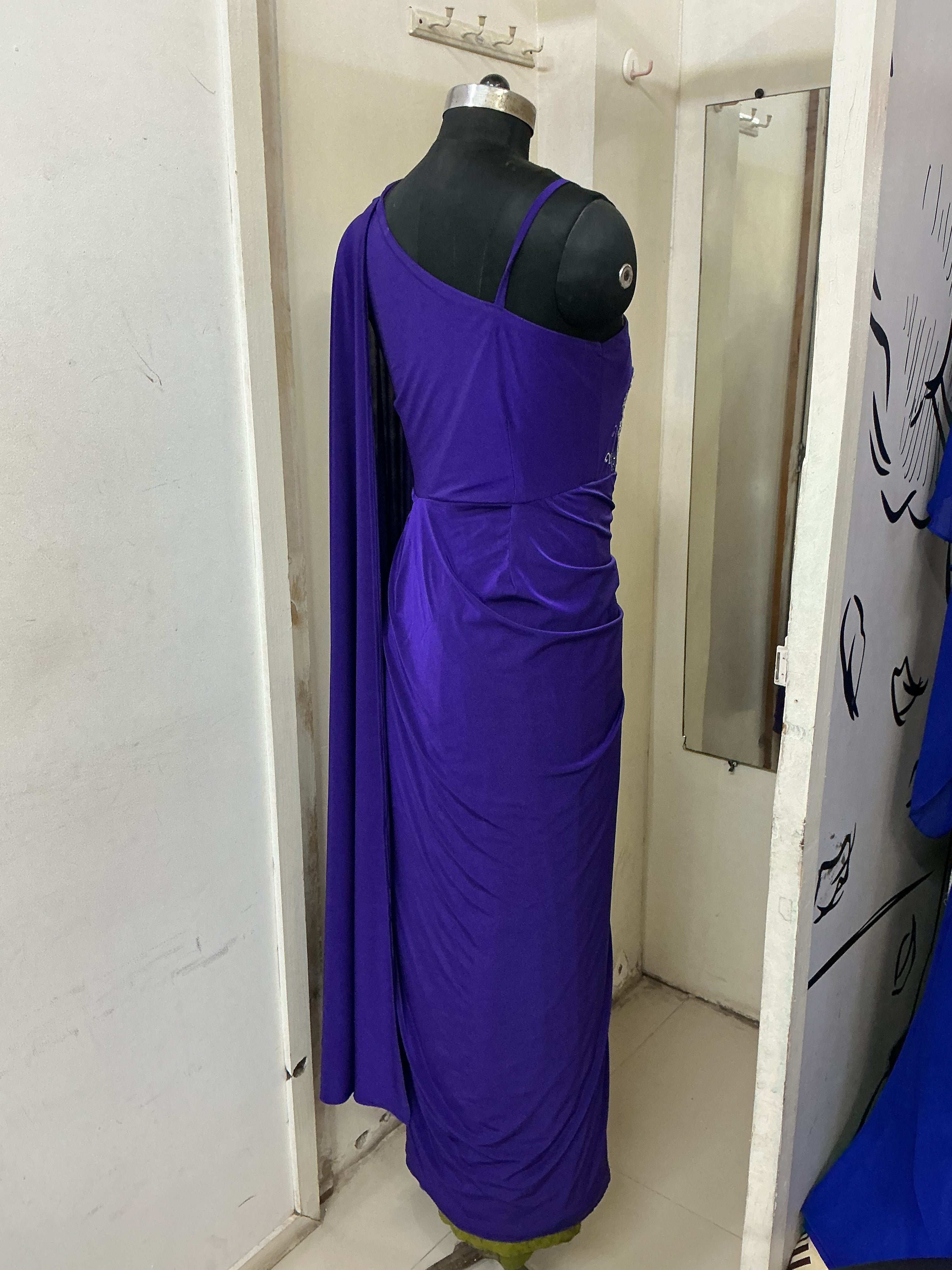 Indo western gown saree