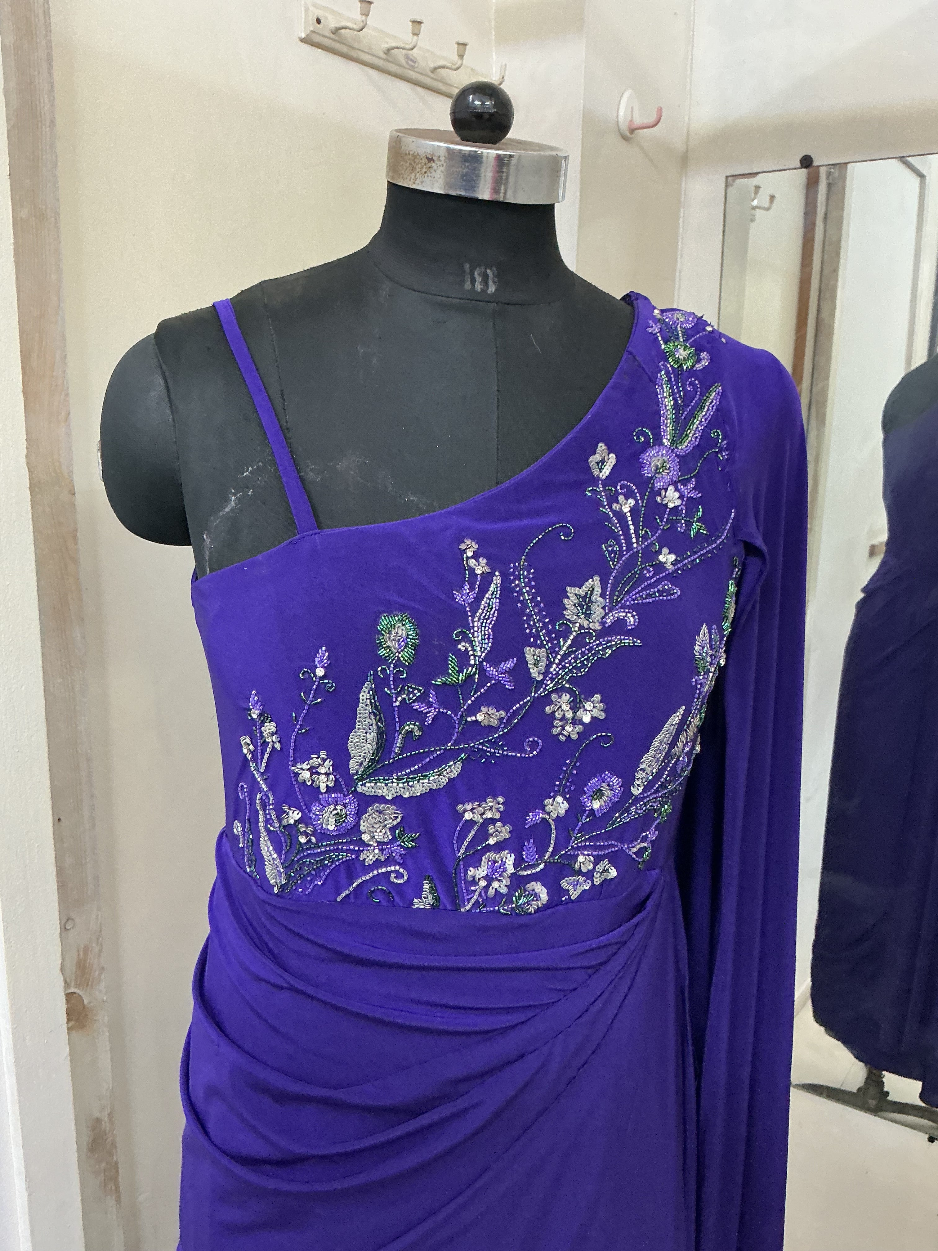 Indo western gown saree
